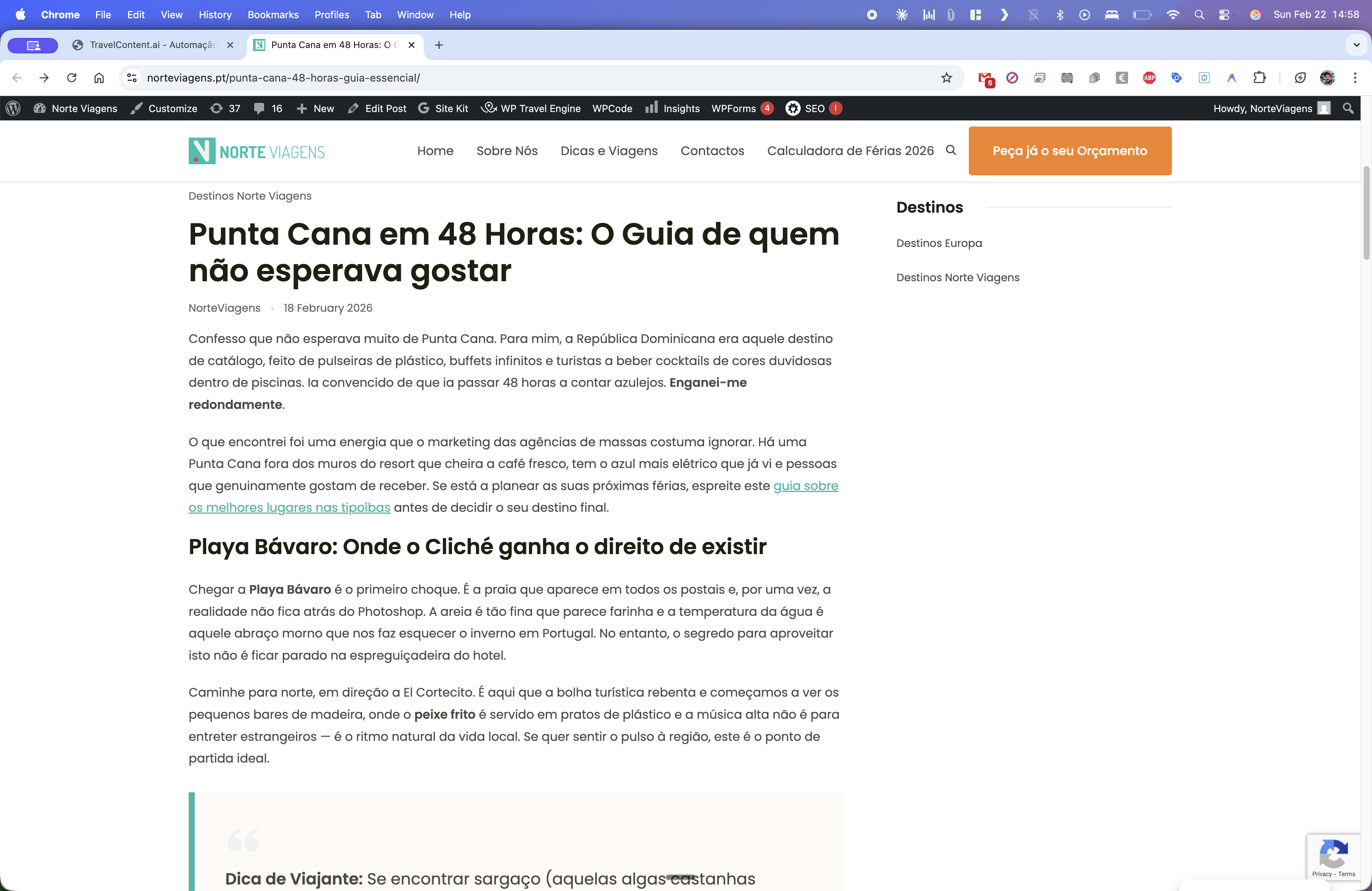 ARTICLE ON WORDPRESS